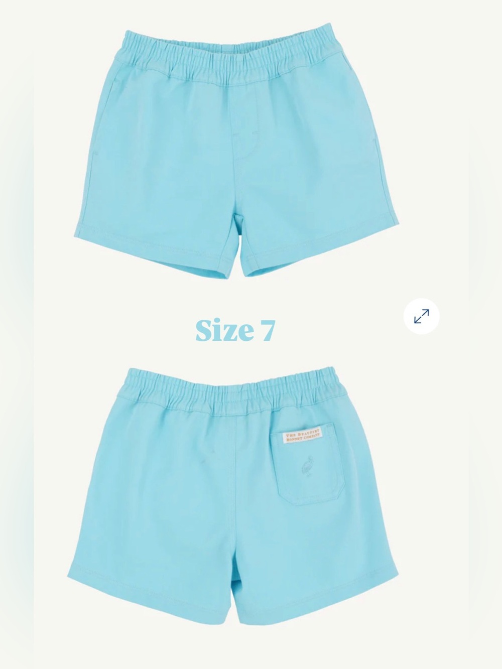 The Beaufort Bonnet Company Light Blue Elastic-Waist Kids Shorts